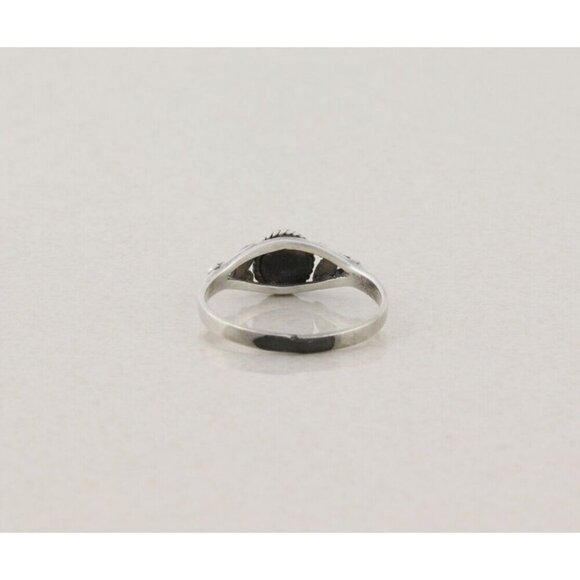 Sterling Silver Turquoise Leaf Ring Size 8 1/4 - Picture 6 of 8